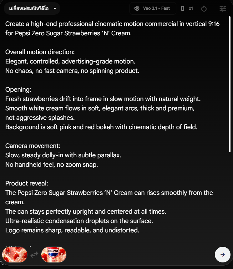 การใส่ First Frame และ Last Frame ลงเครื่องมือ AI